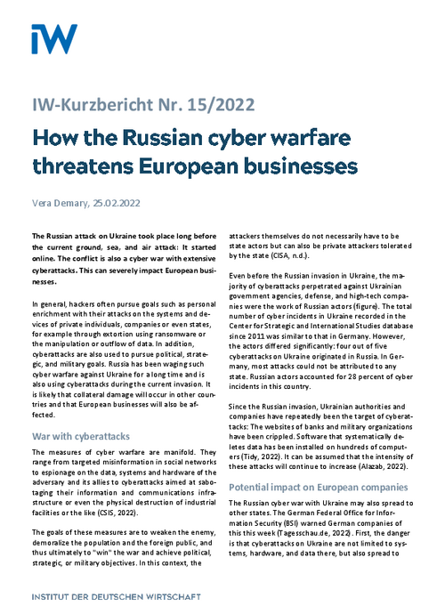 How the Russian cyber warfare threatens European businesses