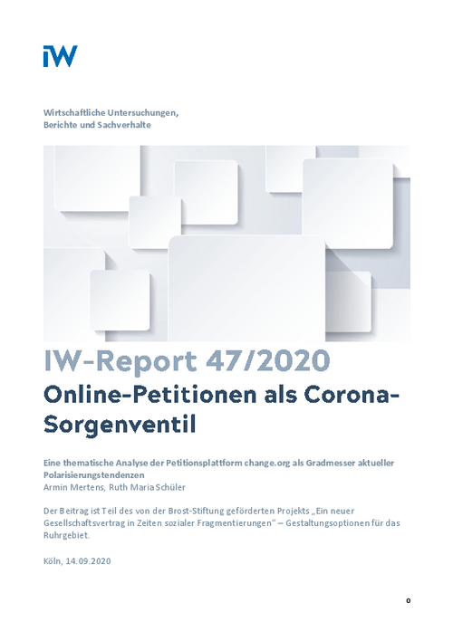 Online-Petitionen als Corona-Sorgenventil