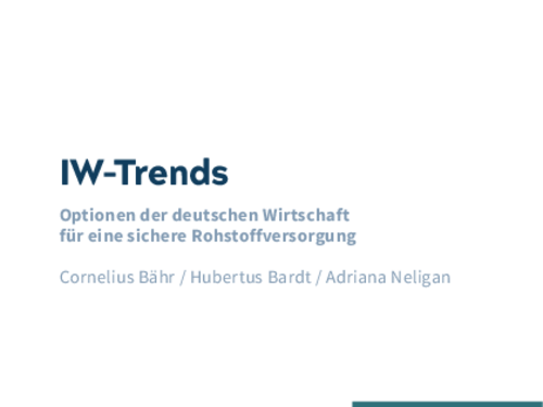 German Industry's Options for a Secure Supply of Raw Materials