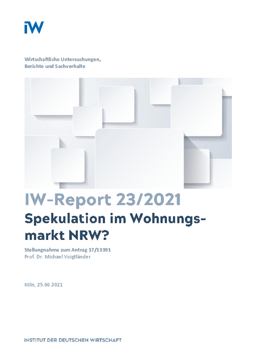 Spekulation im Wohnungsmarkt NRW?