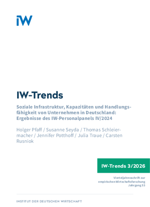 Soziale Infrastruktur, Kapazitäten und Handlungsfähigkeit von Unternehmen in Deutschland