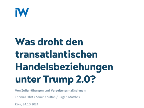 Was droht den transatlantischen Handelsbeziehungen unter Trump 2.0? Was droht den transatlantischen Handelsbeziehungen unter Trump 2.0?