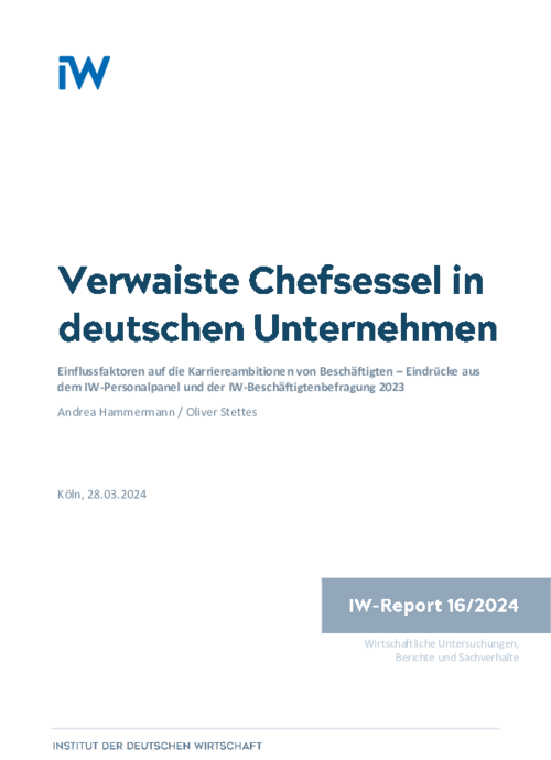 Verwaiste Chefsessel in deutschen Unternehmen