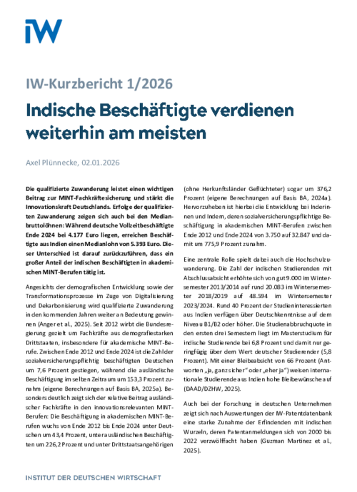IW-Kurzbericht 1/2026