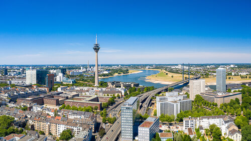 Düsseldorf aus der Vogelperspektive