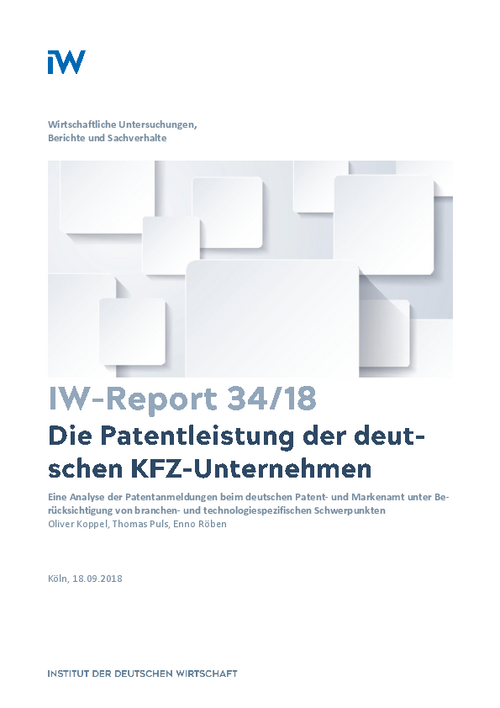 Die Patentleistung der deutschen KFZ-Unternehmen