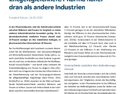 Pharma näher dran als andere Industrien