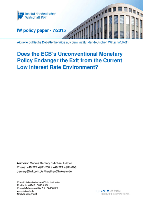 Does the ECB’s Unconventional Monetary Policy Endanger the Exit from the Current Low Interest Rate Environment?