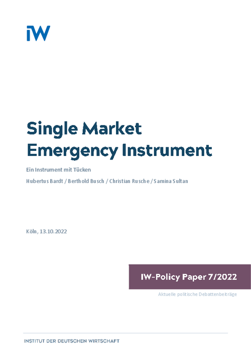 Single Market Emergency Instrument – An instrument with pitfalls