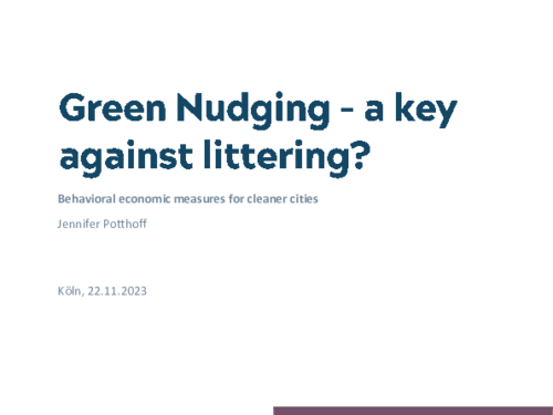 Green Nudging – a key against littering?