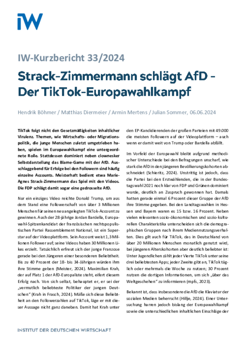 Strack-Zimmermann schlägt AfD – Der TikTok-Europawahlkampf