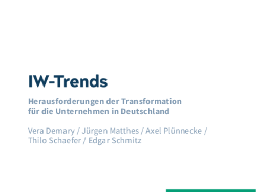 Herausforderungen der Transformation für die Unternehmen in Deutschland