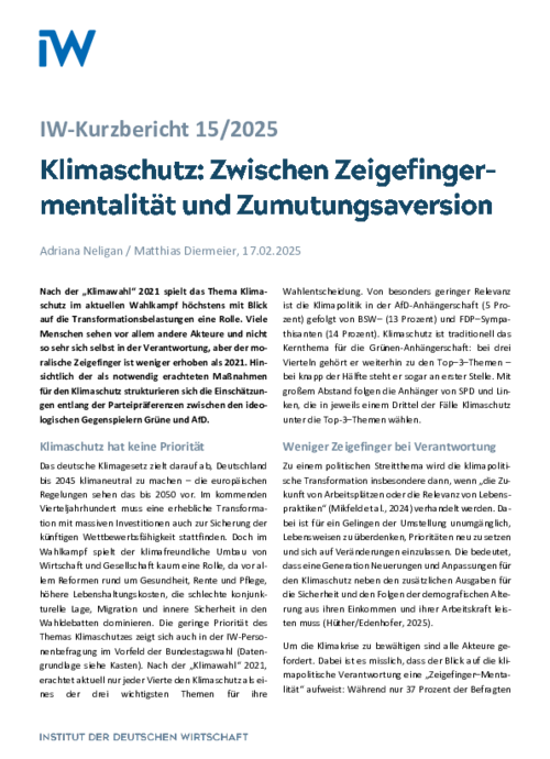 Zwischen Zeigefingermentalität und Zumutungsaversion