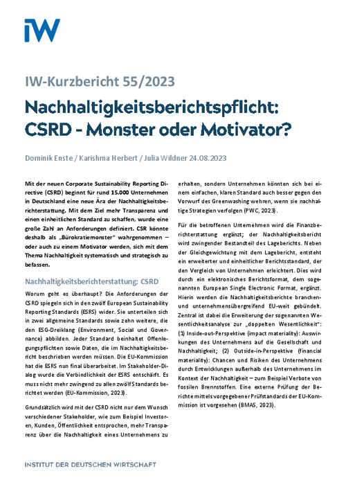 CSRD - Monster oder Motivator?