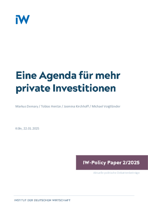 Eine Agenda für mehr private Investitionen