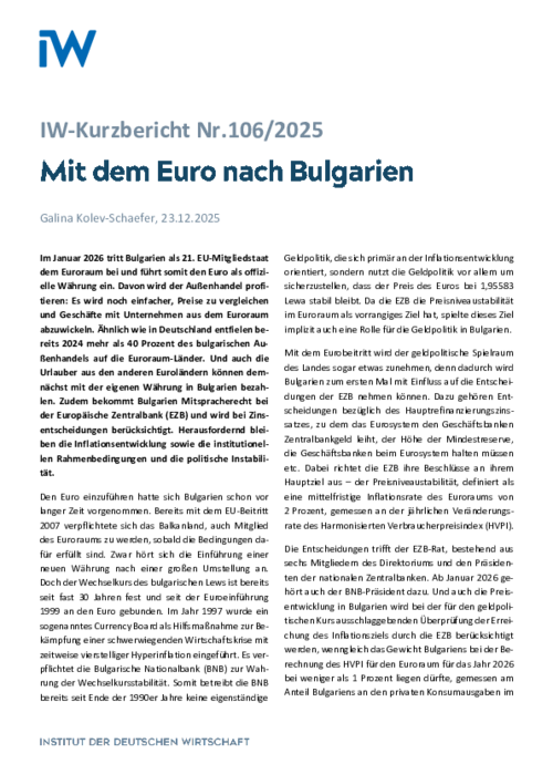 IW-Kurzbericht Nr.106/2025