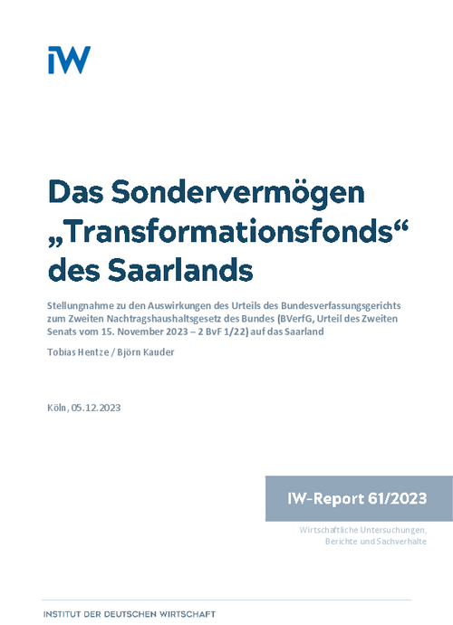 Das Sondervermögen „Transformationsfonds” des Saarlands