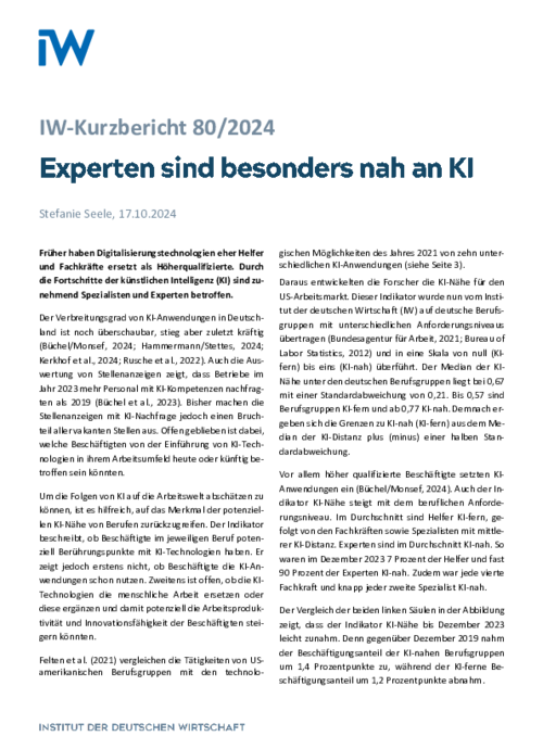 Experten sind besonders nah an KI