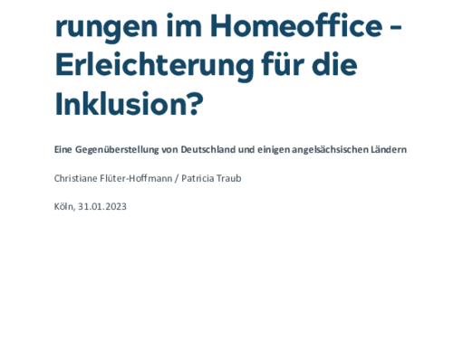 Menschen mit Behinderungen im Homeoffice – Erleichterung für die Inklusion?