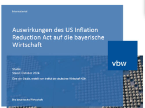 Auswirkungen des US-Inflation Reduction Act auf die bayerische Wirtschaft Auswirkungen des US-Inflation Reduction Act auf die bayerische Wirtschaft