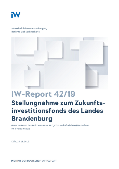 Stellungnahme zum Zukunftsinvestitionsfonds des Landes Brandenburg