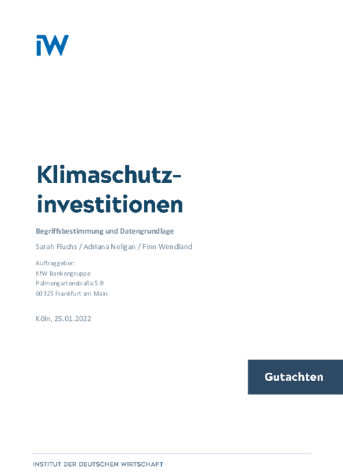 Klimaschutzinvestitionen – Eine Bestandsaufnahme