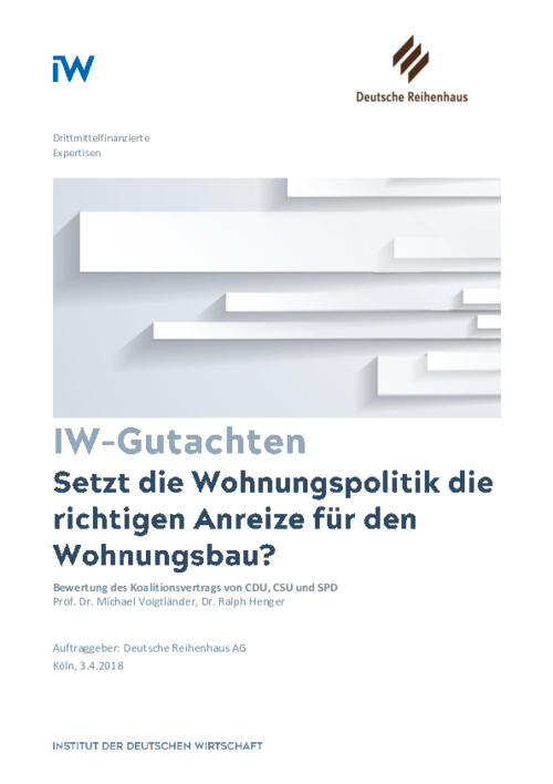 Setzt die Wohnungspolitik die richtigen Anreize für den Wohnungsbau?