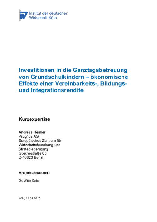 Ökonomische Effekte einer Vereinbarkeits-, Bildungs- und Integrationsrendite