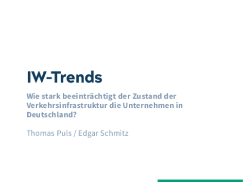 How much Does the State of Transport Infrastructure Affect Businesses in Germany?