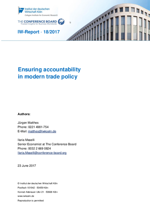 Ensuring accountability in modern trade policy
