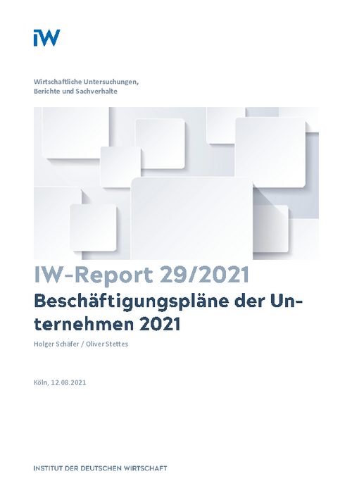 Beschäftigungspläne der Unternehmen 2021