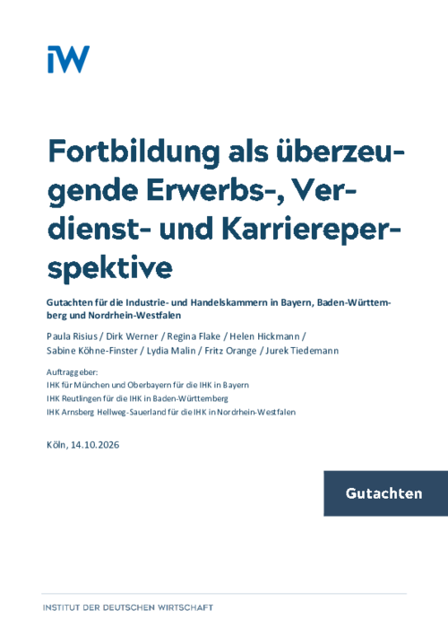 Fortbildung als überzeugende Erwerbs -, Verdienst - und Karriereperspektive