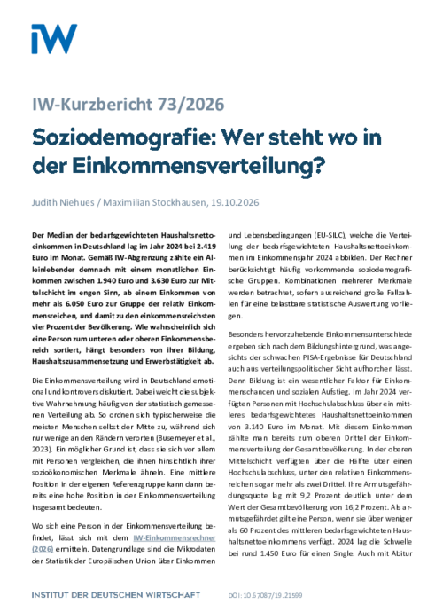 IW-Kurzbericht 73/2026