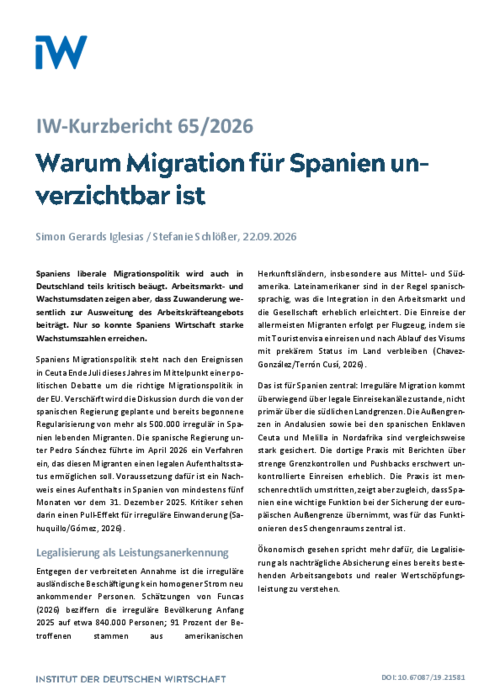 Warum Migration für Spanien unverzichtbar ist