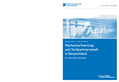 Flächentarifvertrag und Tarifpartnerschaft in Deutschland