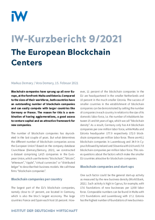 The European Blockchain Centers