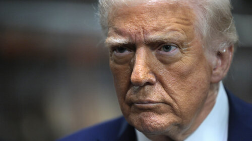 WASHINGTON, DC - MARCH 17: U.S. President Donald Trump speaks to the media during a guided tour of the John F. Kennedy Center for the Performing Arts before leading a board meeting on March 17, 2025 in Washington, DC. After shunning the annual Kennedy Center Honors during his first term in the White House, Trump fired the center’s president, removed the bipartisan board of Biden appointees and named himself Chairman of the storied music, theater and dance institution. (Photo by Chip Somodevilla/Getty Images) WASHINGTON, DC - MARCH 17: U.S. President Donald Trump speaks to the media during a guided tour of the John F. Kennedy Center for the Performing Arts before leading a board meeting on March 17, 2025 in Washington, DC. After shunning the annual Kennedy Center Honors during his first term in the White House, Trump fired the center’s president, removed the bipartisan board of Biden appointees and named himself Chairman of the storied music, theater and dance institution. (Photo by Chip Somodevilla/Getty Images)