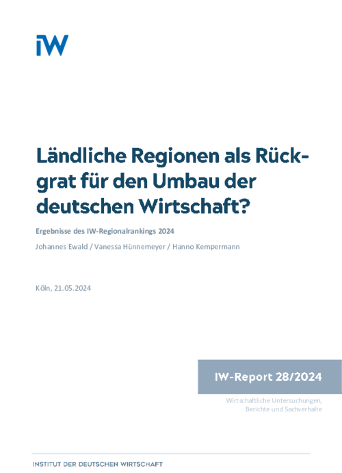 Ländliche Regionen als Rückgrat für den Umbau der deutschen Wirtschaft?