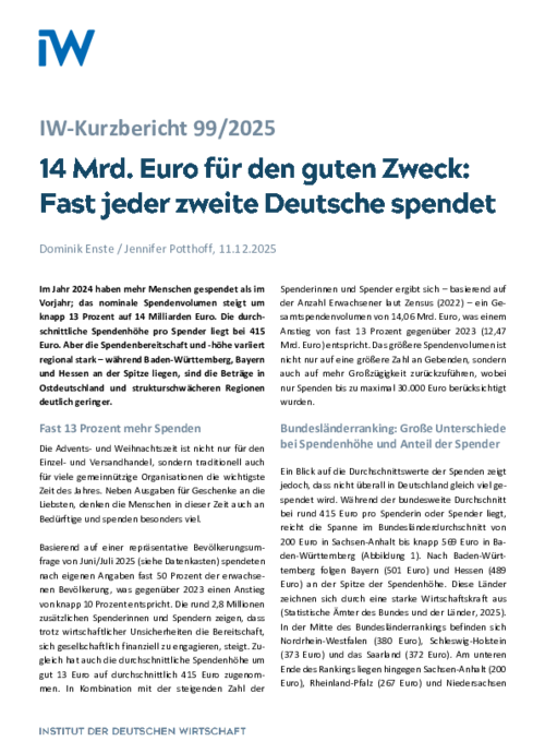 IW-Kurzbericht 99/2025