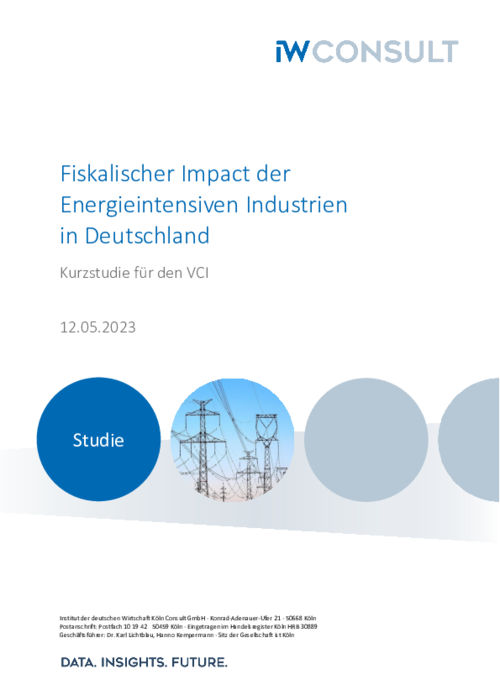 Fiskalischer Impact der Energieintensiven Industrien in Deutschland