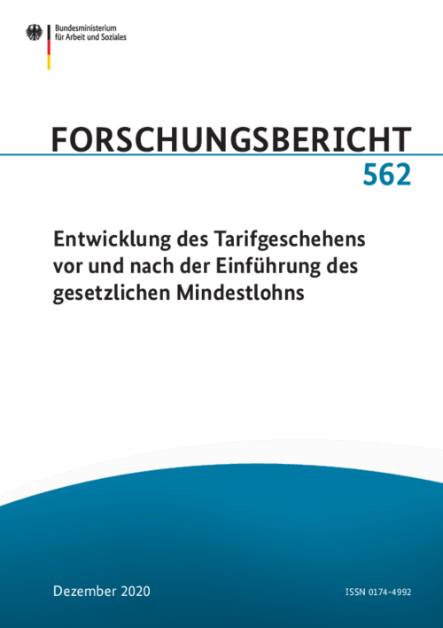 Entwicklung des Tarifgeschehens vor und nach der Einführung des gesetzlichen Mindestlohns