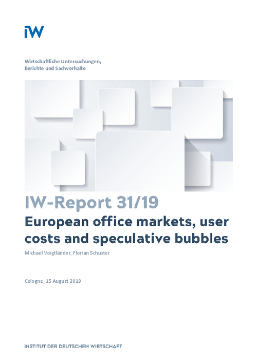 European office markets, user costs and speculative bubbles