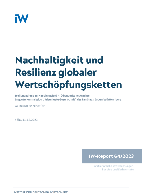 Nachhaltigkeit und Resilienz globaler Wertschöpfungsketten