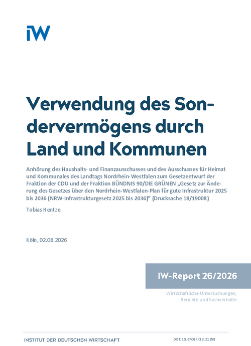 Verwendung des Sondervermögens durch Land und Kommunen