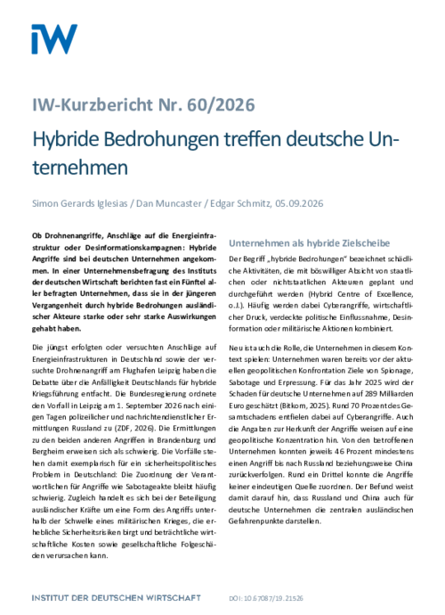 Hybride Bedrohungen treffen deutsche Unternehmen