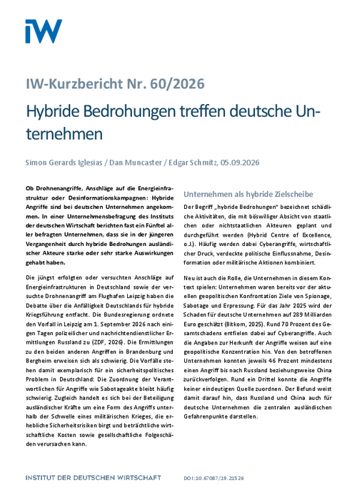 Hybride Bedrohungen treffen deutsche Unternehmen