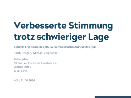 Verbesserte Stimmung trotz schwieriger Lage Verbesserte Stimmung trotz schwieriger Lage