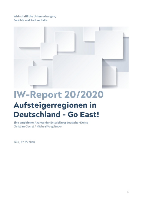 Aufsteigerregionen in Deutschland – Go East!