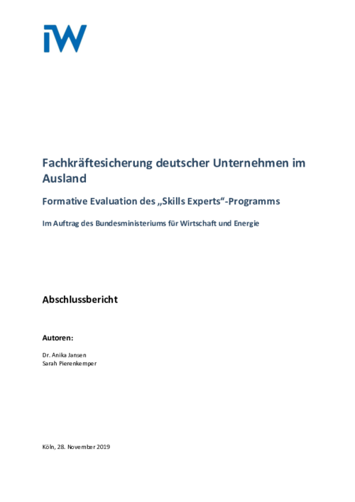 Formative Evaluation des „Skills Experts“-Programms