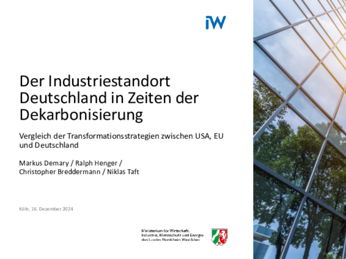 Vergleich der Transformationsstrategien zwischen USA, EU und Deutschland